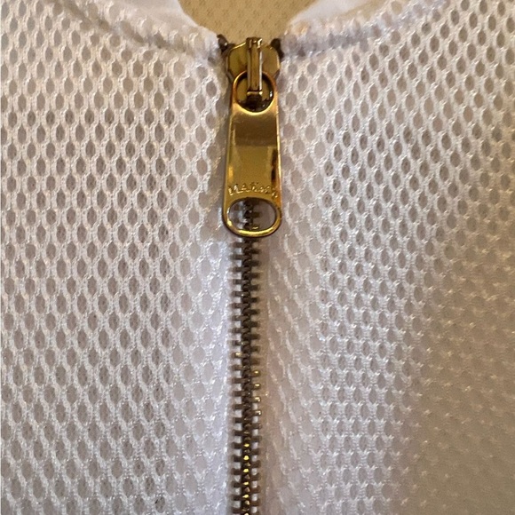 EUROPEAN FASHION: MAX AND CO White Mesh Bomber Jacket - Picture 6 of 9